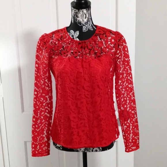 Milly Tops - ❤RARE Milly❤ - "Kissing Lips" Lace Top w/Camisole